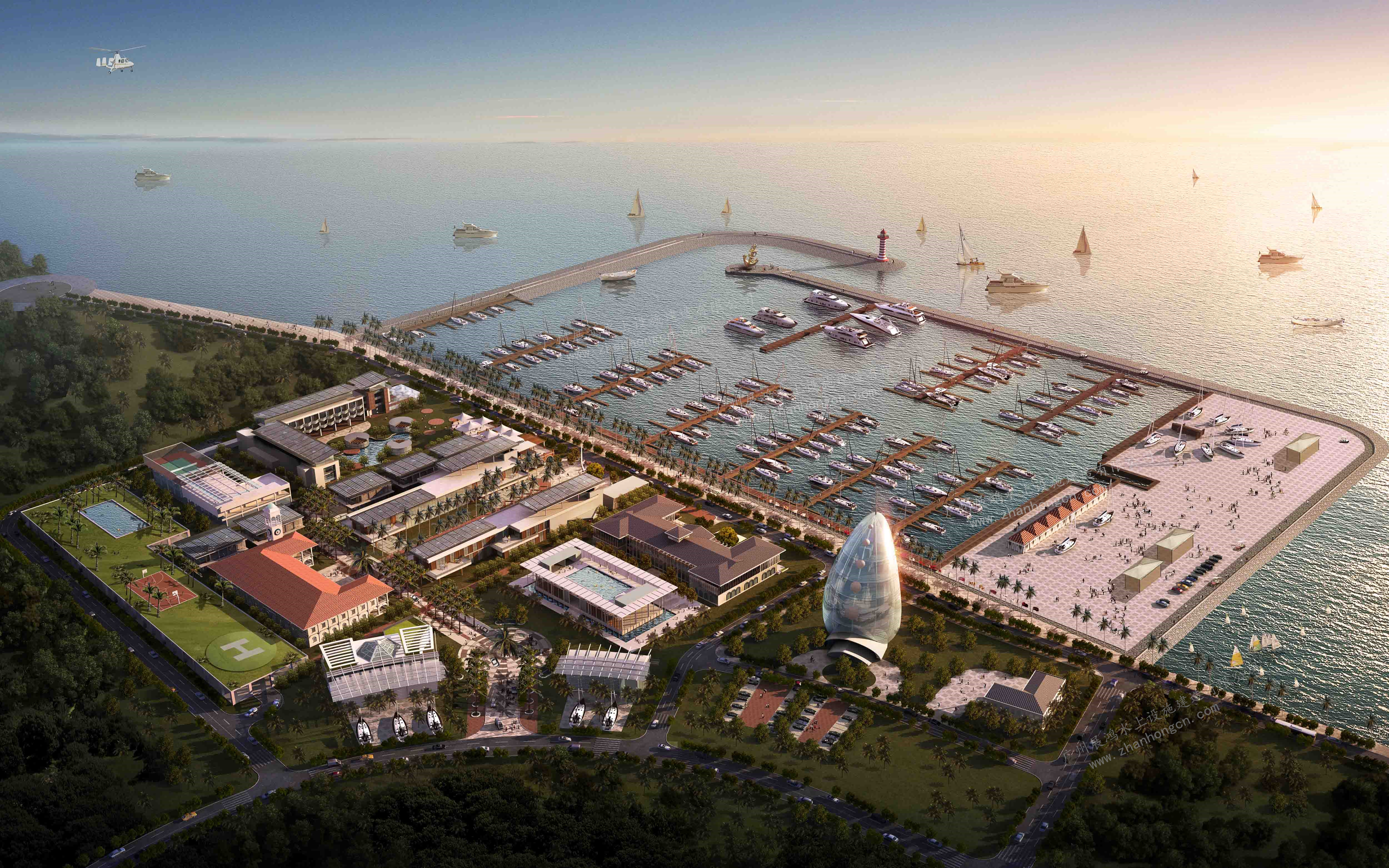 游艇俱樂(lè)部鳥瞰圖